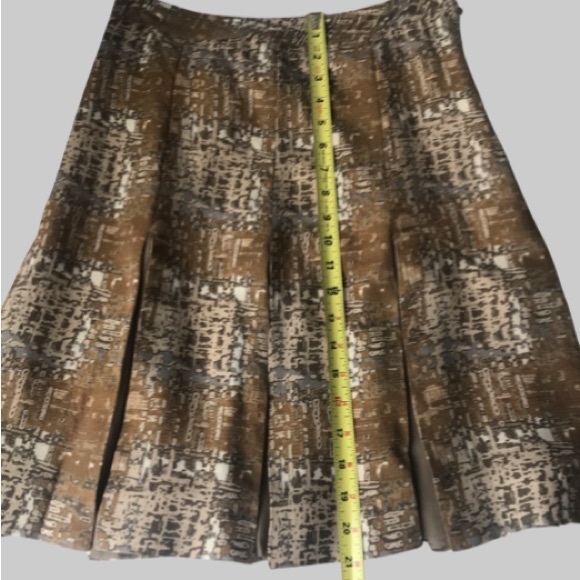 Tory Burch Wool Silk Pleaded Printed Skirt Size 2 - Picture 7 of 12